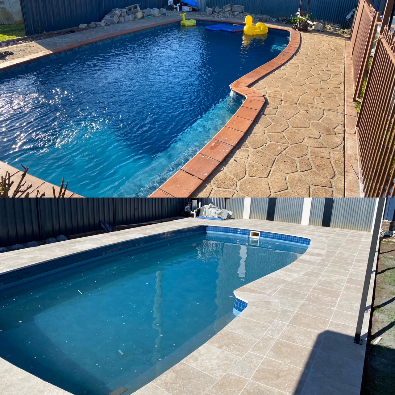 pool surrounds, travertine coping, natural stone for swimming pools, granite pavers, limestone pavers, stone pavers, pool concreting, swimming pool tiling